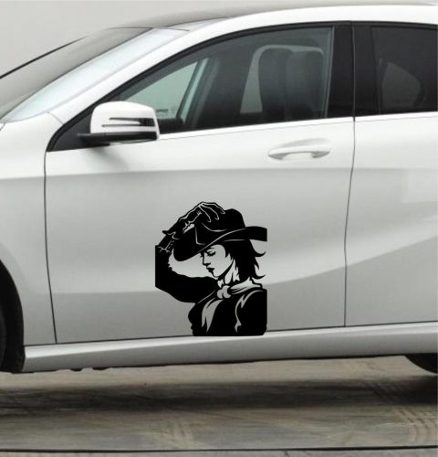 Cowgirl tuning matrica (30x30 cm)