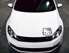 Ideges Hello Kitty tuning matrica (30x40 cm)