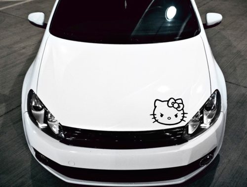 Ideges Hello Kitty tuning matrica (30x40 cm)
