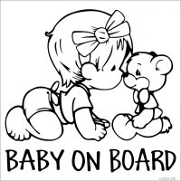 Baby on board matrica