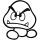 Super Mario Goomba "1" matrica