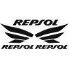 3x Repsol felirat - Szélvédő matrica