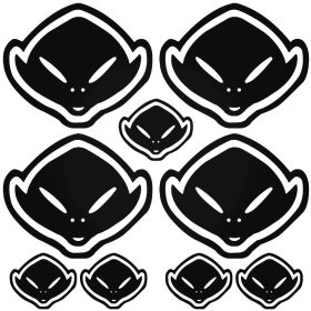 UFO fej szett matrica