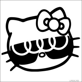 Hello Kitty Audi napszemüveg matrica