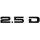 2.5D felirat - Szélvédő matrica