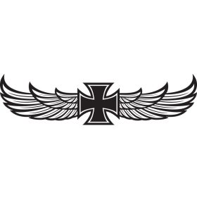 Szárnyas vaskereszt - Autómatrica (30 cm)