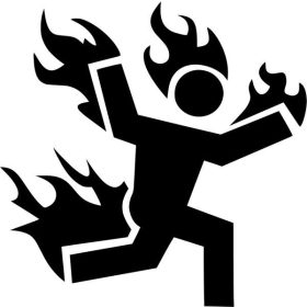 Égő emberke matrica