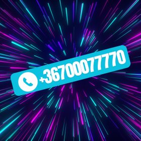   Egyedi telefonszám matrica (2 db, különleges betűtípussal)