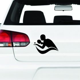 Ping pongozó ember matrica