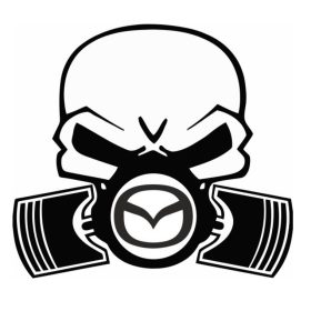 Mazda gázmaszkos matrica