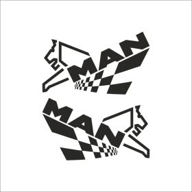 MAN kamion matrica 2 db ajtóra 30x50 cm