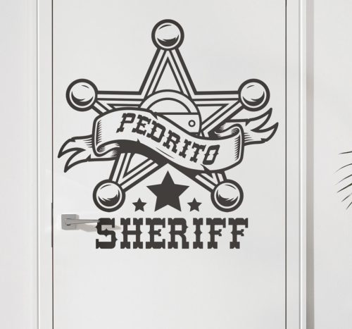 Sheriff matrica egyedi névvel