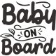 Díszes Baby on board matrica