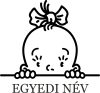 Egyedi neves lány baba matrica