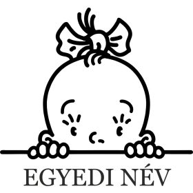 Egyedi neves lány baba matrica