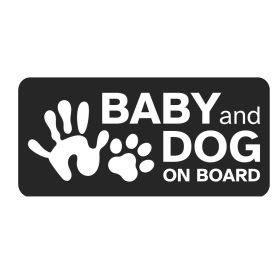 Baby and Dog on Board matrica