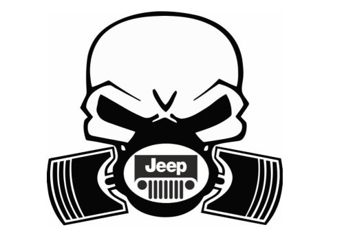 Jeep gázmaszk matrica