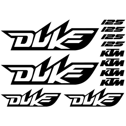 KTM Duke 125 matrica szett