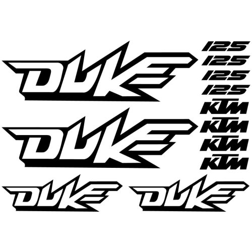 KTM Duke 125 "1" matrica szett