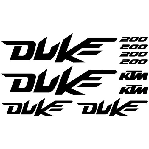 KTM 200 Duke matrica szett