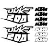 KTM Duke 200 díszes matrica szett