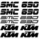 KTM SMC 690 matrica szett