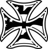 Vaskereszt matrica "1"