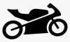 Motor sziluett matrica
