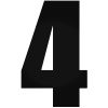 4-es szám matrica