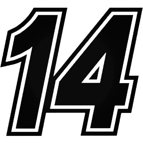 14-es szám matrica