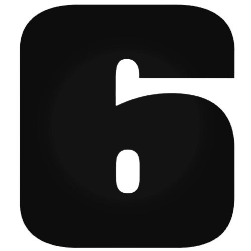 6-os szám matrica