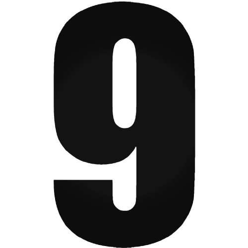 9-es szám "1" matrica