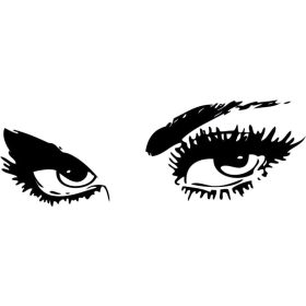 Női szem autómatrica