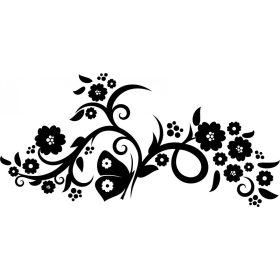 Díszes virág matrica